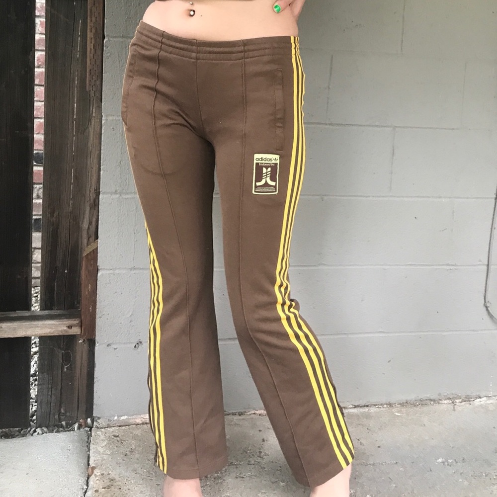 BROWN vintage adidas track pants